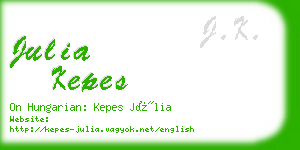 julia kepes business card